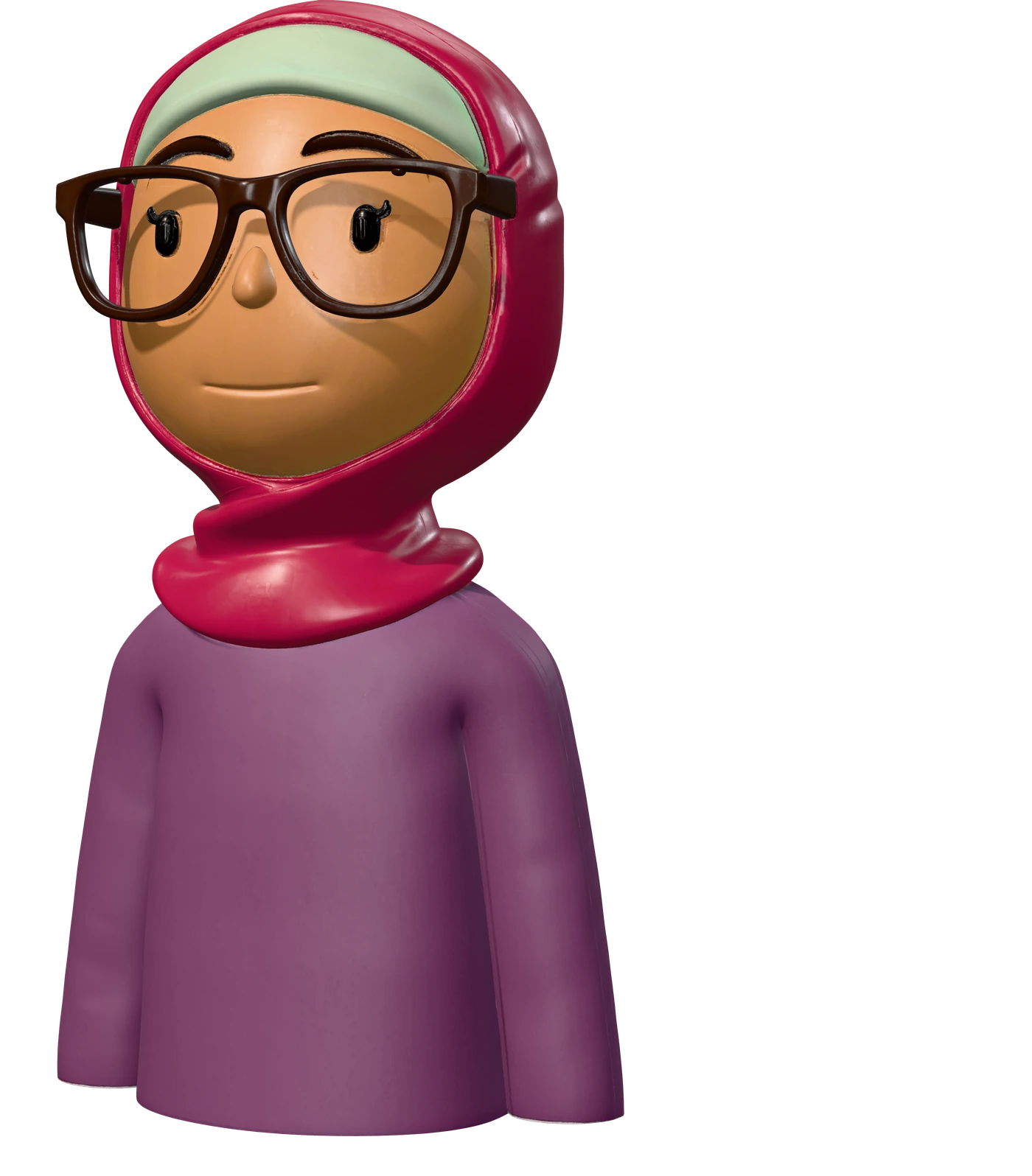 Shawmiya Zarook, illustrated as a 3D clay figure